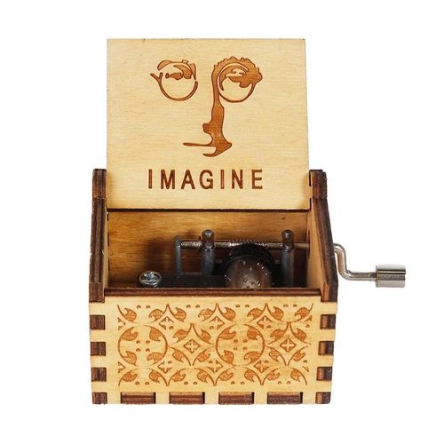 Boîte À Musique À Manivelle En Bois,Thème,Halloween,Joyeux Noël,Décoration De La Maison,Cadeau D'anniversaire,Chaud - Type Imagine