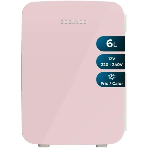 Mini Frigo Bolero Minicoling 6L Bahamas Pink. Capacité 6 L, Fonctionnement 12-220 V, Compatible Avec Caravanes, Fonction Chaud Et Froid, Température Réglable De 5 ºc À 65 ºc