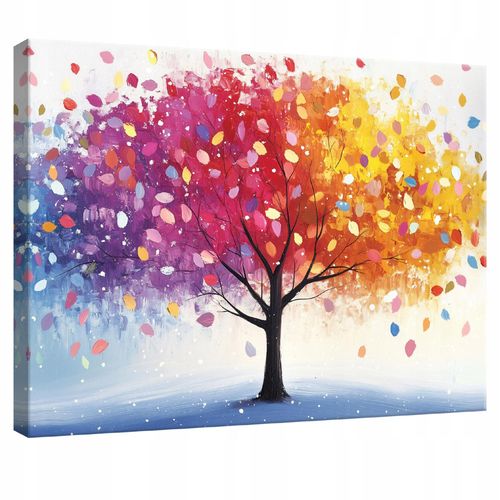 Tableau déco abstrait arbre moderne 120x80 cm xxl Impression sur toile deco murale intissée pour salon chambre cuisine
