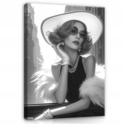 Impression sur toile femme noir et blanc moderne 120x80 cm xxl tableau décoration deco murale intissée pour salon chambre cuisine