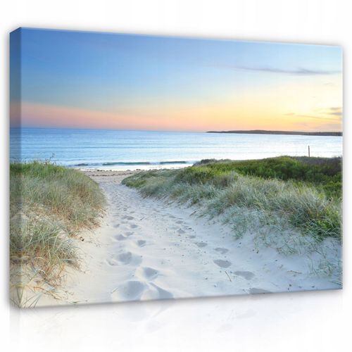 Impression sur toile plage mer moderne 120x80 cm xxl tableau décoration deco murale intissée pour salon chambre cuisine
