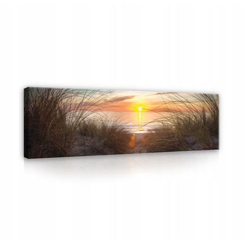 Impression sur toile plage mer moderne 145x45 cm xxl tableau décoration deco murale intissée pour salon chambre cuisine