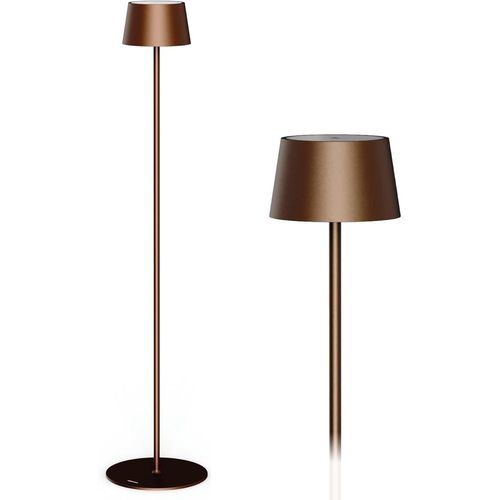 Stilosa 3 Floor - Lampe De Sol Sans Fil - Lampe De Sol Rechargeable Avec 3 Hauteurs - Lumière Led Réglable (Variateur) Par Touche - Utilisation Intérieure Et Extérieure - Bronze.[G570]