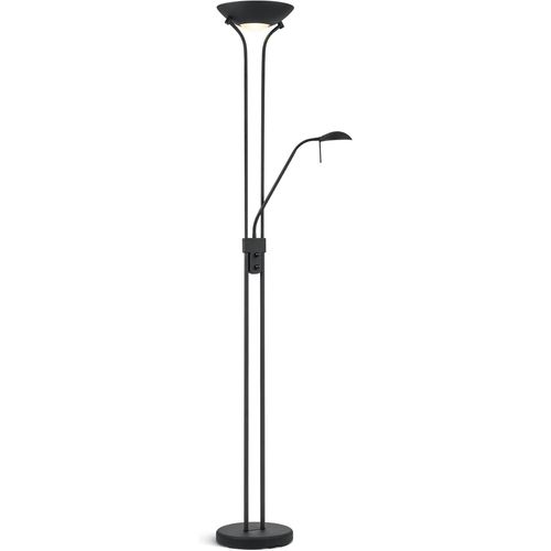 Home Sweet Home Lampadaire Classique - 50 X 50 X 180 Cm - Intensité Variable Avec Lumière Principale R7s - Avec Lampe De Lecture G9 - Noir - Utilisation Pour Chambres Et Salons.[G908]
