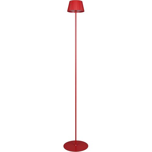 Reality Leuchten Suarez R47706110 Lampadaire D'extérieur À Batterie En Métal Rouge Avec 4 Led 1,5 W.[G774]