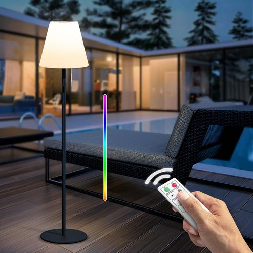 Lampadaire Exterieur Solaire Sur Pied Orientable Led Lampadaire Solaire Extérieur Sans Fil Rechargeable Usb Batterie Ip44 Étanche Pour Jardin Terrasse(Gris).[G394]