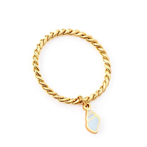 Luxusteel-Bagues Torsadées En Acier Inoxydable Pour Femmes Et Filles, Style Mixte, Série Ocean, Étoile, Coquillage, Forme De Conque, Matiques Simples, Fête, Document Doré