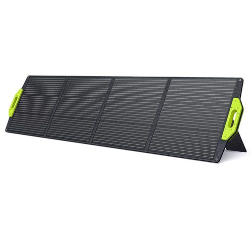 FOSSiBOT SP200 200 W Panneau solaire pliable , efficacité cellulaire élevée de 23,4 %, revêtement ETFE, béquilles réglables pour la maison, le camping-car, le camping, la panne d'électricité - Vert