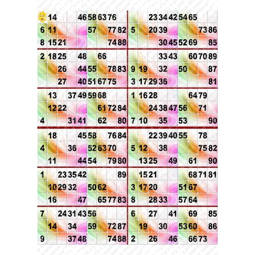 Plaque De 12 Cartons De Loto Pliable (A3)