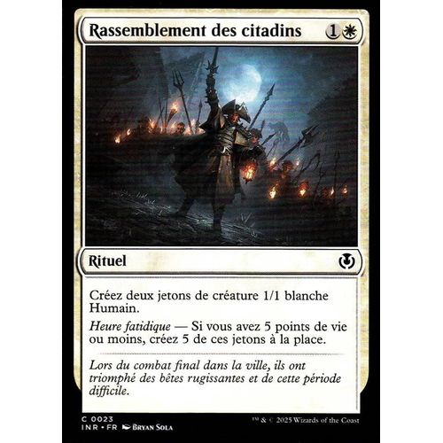 Rassemblement Des Citadins - Magic - Innistrad Remastered Vf - C - 23