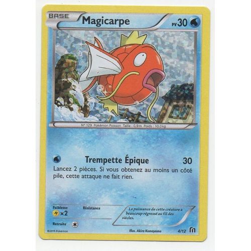 Carte Pokémon Magicarpe (4/12) Pv30 Holo - Mc Donald's 2015