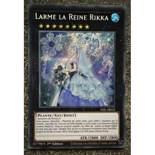 Yu Gi Oh Sesl Fr022 Larme La Reine Rikka Secret Rare