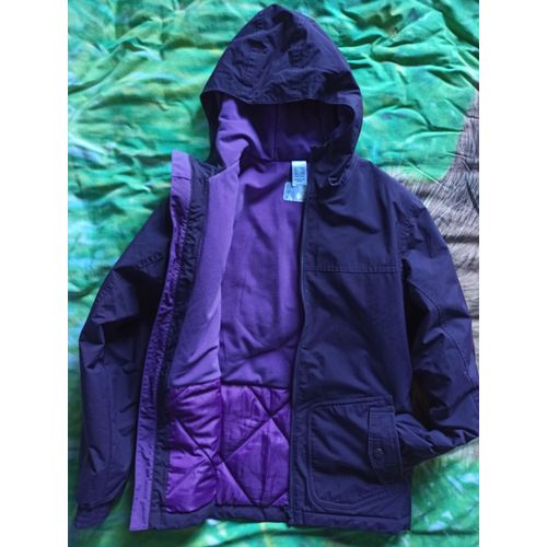 Veste Coupe-Vent Doublé Imperméable Queshua 14 Ans