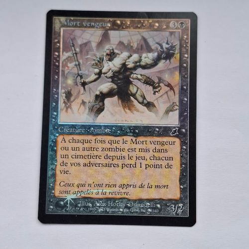 Carte Française Brillante Foil Premium Magic - Mort Vengeur - Fleau Scourge