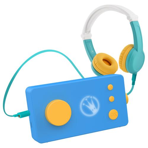 Lunii - Pack De Voyage Ma Fabrique À Histoires Bleue Et Octave - Boîte À Histoires Avec Casque Octave Audio Enfant - Livre Audio De 24 Histoires Interactives Inclus - Nouveau Modèle