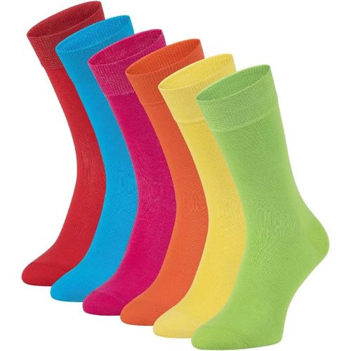 Zooksy Pack 6 Paires Chaussettes Longues Coton Taille: 36-40 Colour Box Assorties