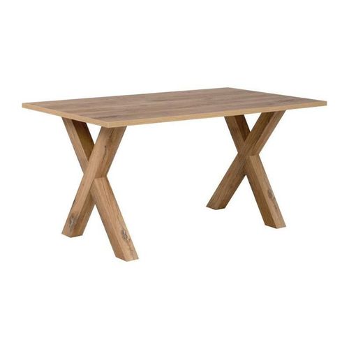Table A Manger Seule Manzano - Rectangulaire - Décor Chene Flagstaff - 8 Personnes - L160 X H75 X P90 Cm