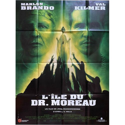 L'ile Du Docteur Moreau (The Island Of Dr. Moreau) - Véritable Affiche De Cinéma Pliée - Format 120x160 Cm - De John Frankenheimer Avec Marlon Brando, Val Kilmer, David Thewlis, Fairuza Balk - 1996 #