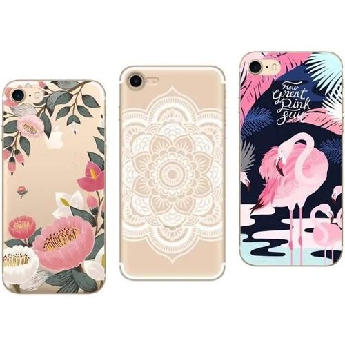 3 Coques Fantaisie Pour Iphone 7 , Iphone 8 , Iphone Se 2020 En Silicone Souple Solide