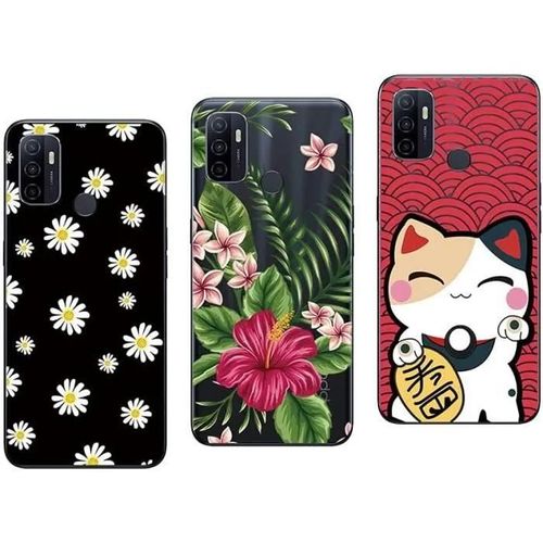 Coque Pour Oppo A53 4g - A53s 4g En Silicone Gel Fantaisie Novago® [Lot De 3]