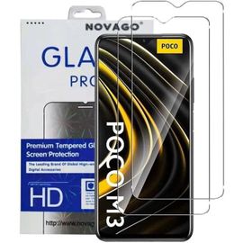 2 Films De Protection Écran En Verre Trempé Pour Xiaomi Poco M3 Et Xiaomi Redmi 9t [Novago]