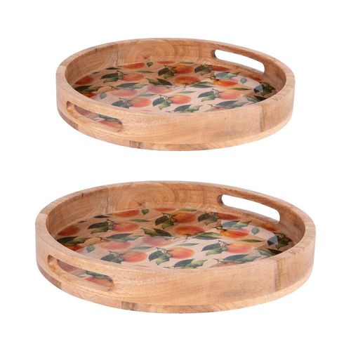 Set De 2 Plateaux Ronds Amalfi 35 Et 40 Cm