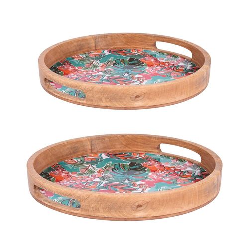 Set De 2 Plateaux Ronds Florida 35 Et 40 Cm