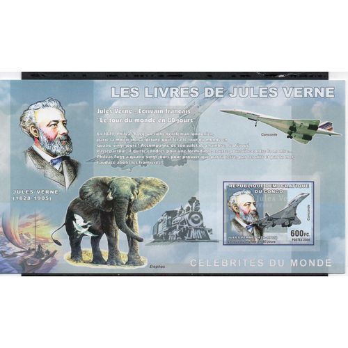 Congo-Kinshasa Timbre Jules Verne 2006