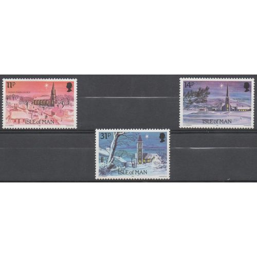 Ile De Man Timbres Noël 1985