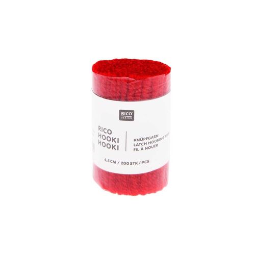 Fil À Nouer 6,5 Cm - Rico Hooki Hooki - Rico Design Rouge