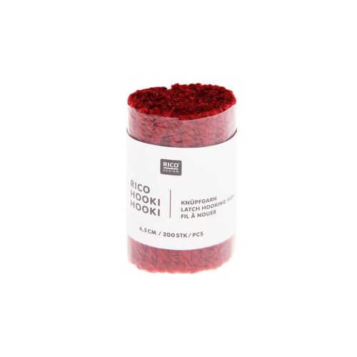 Fil À Nouer 6,5 Cm - Rico Hooki Hooki - Rico Design Rouge Foncé
