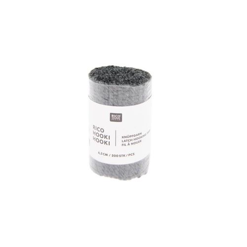Fil À Nouer 6,5 Cm - Rico Hooki Hooki - Rico Design Anthracite Gris