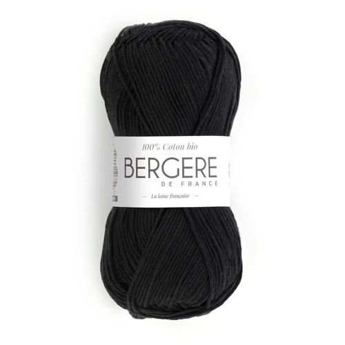 Pelote 100% Coton Bio - Bergère De France Noir