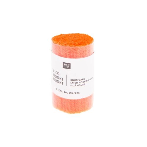 Fil À Nouer 6,5 Cm - Rico Hooki Hooki - Rico Design Orange Fluo