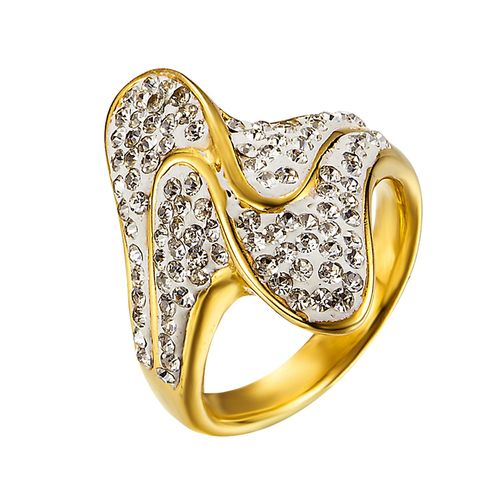 Luxsteel-Bague Creuse En Acier Inoxydable Plaqué Or Pour Femme, Bijoux De Dédouanement, Bas Prix, Sion L, Cubique, Zcomprend Sur Le Cuir Chevelu, Tout Neuf