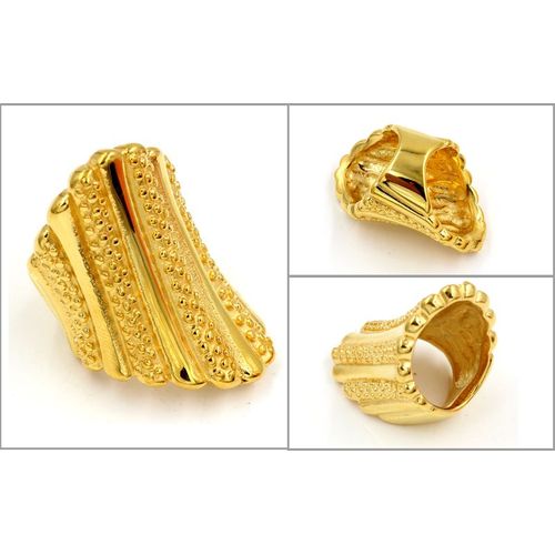 Luxsteel-Bague Creuse En Acier Inoxydable Plaqué Or Pour Femme, Bijoux De Dédouanement, Bas Prix, Sion L, Cubique, Zcomprend Sur Le Cuir Chevelu, Tout Neuf