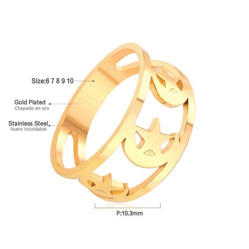 Luxsteel-Bague Creuse En Acier Inoxydable Plaqué Or Pour Femme, Bijoux De Dédouanement, Bas Prix, Sion L, Cubique, Zcomprend Sur Le Cuir Chevelu, Tout Neuf