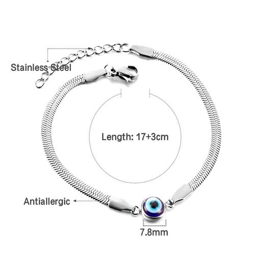 Luxusteel-Bracelet À Breloques Mauvais ¿Il Bleu En Acier Inoxydable, Bijoux De Poignet À La Mode, Antirouille, Pour Femme Et Fille, Nouvelle Collection