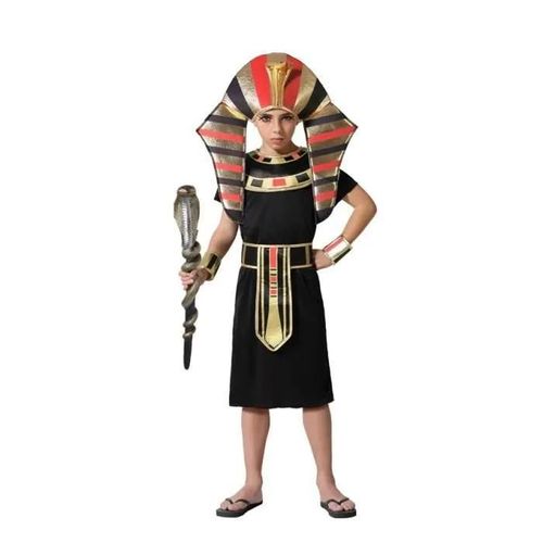 Déguisement De Pharaon Sombre - Atosa - 5-6 Ans - Tunique, Coiffe, Ceinture - Mixte - Multicolor