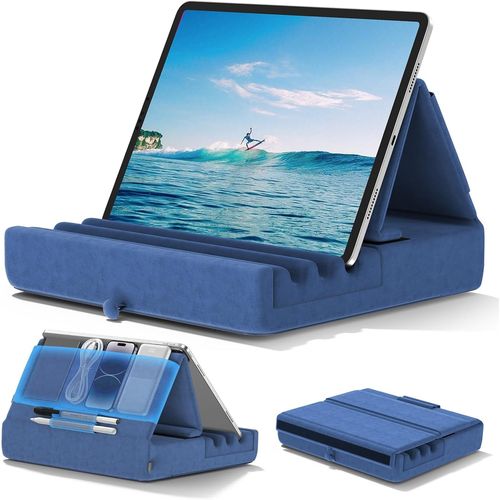 Coussin De Support Pour Tablette, Support Ipad Pliable Pour Lit, Genoux, Bureau - Oreiller Repose Tablette Avec Pochette & Support De Stylet Pour Ipad Pro 12.9 10.5 9.7 Air Mini 6 [Aud123657]