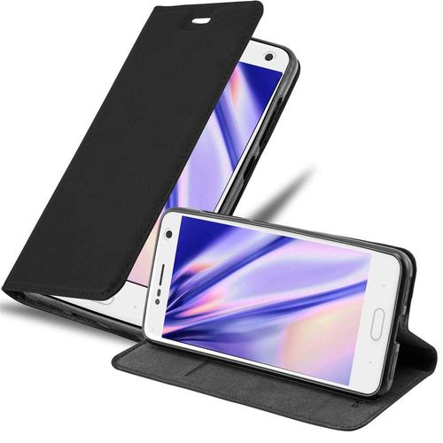 Cadorabo Housse Compatible Avec Zte Blade V8 En Noir Nuit - Étui De Protection Avec Fermeture Magnétique, Fonction De Support Et Compartiment Pour Carte