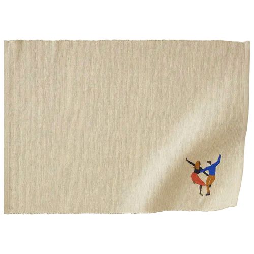 Set De Table 33x48 Cm Coton Central Park Beige Brodé