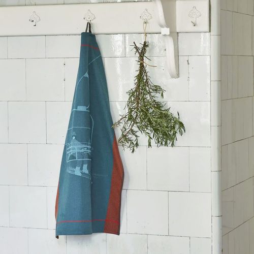 Torchon De Cuisine 50x70 Cm Toile Coton Passe Montagne Bleu