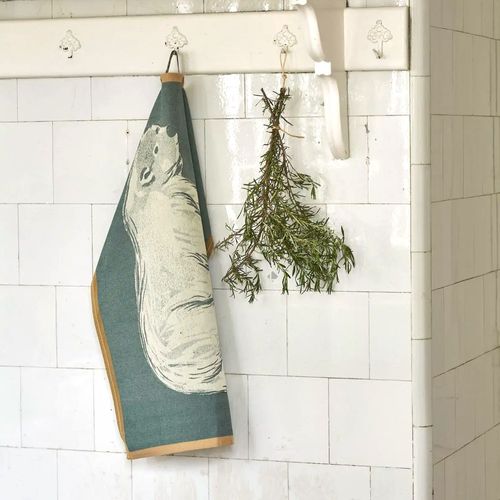 Torchon De Cuisine 50x70 Cm Toile Coton Spitzberg Bleu