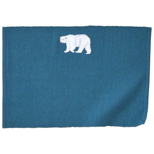 Set De Table En Coton Brodé 33x48 Cm Spitzberg Émeraude