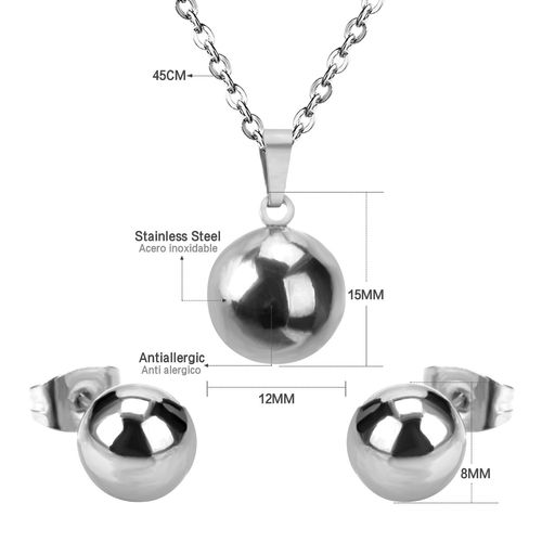 Collier Et Boucles D'oreilles En Acier Inoxydable Pour Femmes, Ensemble De Bijoux De Couleur Or, À La Mode, Dubaï, Pour Mariage