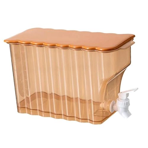 Bouilloire D¿Eau Froide Avec Robinet Scellé Bouteille De Jus De Ménage Réfrigérateur Bouilloire Froide Pour Thé Aux Fruits Thé Fleur Orange