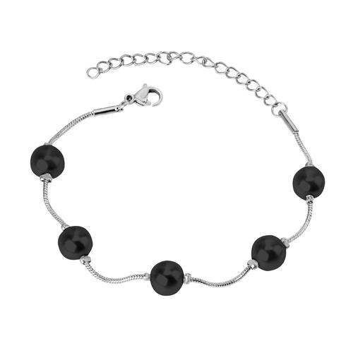 Luxusteel-Bracelets Perles Rondes Imitaion, Accessoires Femme, Or, Document Salle Equibracelets, Ix