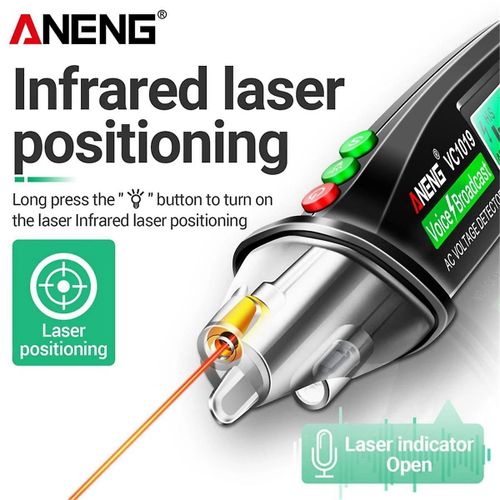VC1019 Détecteur de fil électrique Testeur de diffusion vocale intelligent Stylo Capteur infrarouge Testeur de tension de positionnement