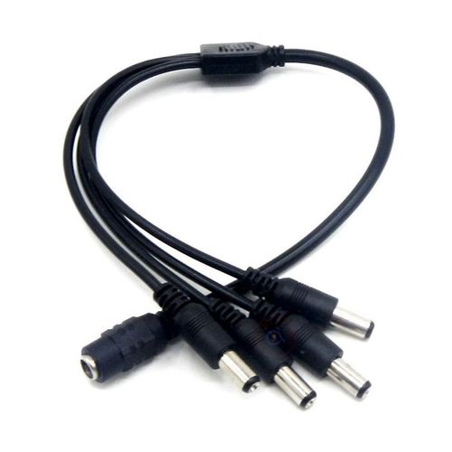Câble d¿alimentation DC 1 en 4 Câble de dérivation de sortie 1 en 4 12V vers l¿alimentation centralisée Accessoires pour caméras de surveillance
